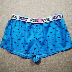 PINK Victoria's Secret Women's Blue Boxer Shorts #B